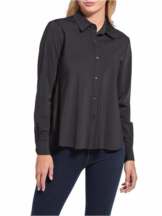 Like New Lysse Connie Black Light Weight Button Up Shirt Xl Perfect Condition
